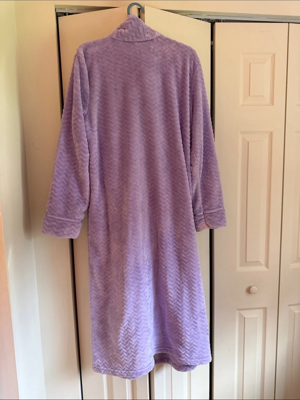 Cozychic Lavender Plush Zip-Front Long Robe